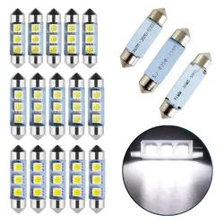 1PCS White 12V Festoon C5W  36mm 39mm 41mm LED Light C10W Car Dome Bulb Auto License Plate Interior Lamp Reading Trunk Light