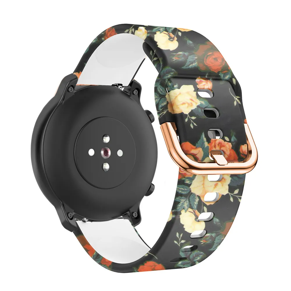 In Hình Cho Huami Amazfit GTR 42Mm/GTS Dây Đồng Hồ Thép Không Gỉ Khóa Dây Đeo Silicone Rộng 20Mm Đồng Hồ Thông Minh dây Đeo Tay Phụ Kiện