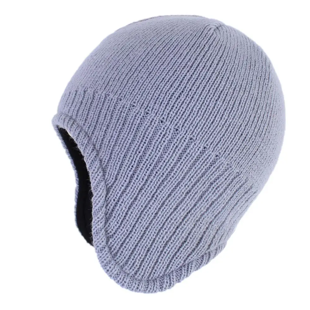 Connectyle Mens Women Warm Winter Hats Cable Knit Fleece Lined Earflap Hat Daily Beanie Watch Cap