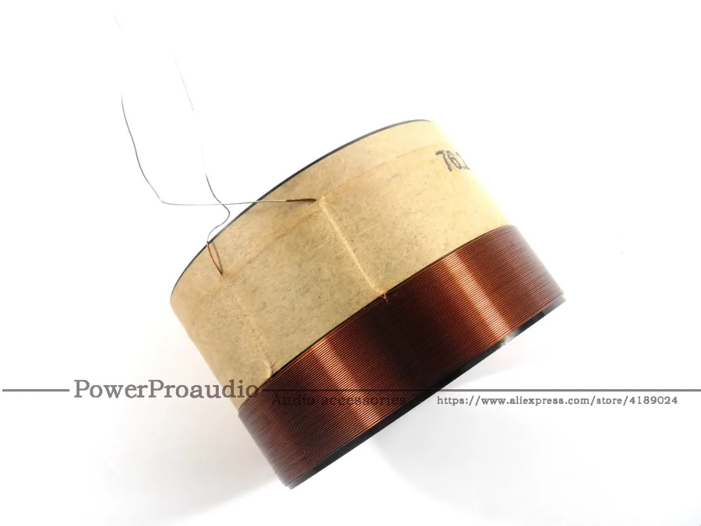 2 uds 76,2 núcleos BASV bobina de voz de graves 76,2mm Subwoofer 8OHM accesorios de altavoz DIY