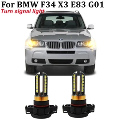 2x No error Canbus Car LED Turn Singal Light For BMW X3 E83 2006-2010 F34 2012-2016 G01 2016+ Front turn light bulb Accessories