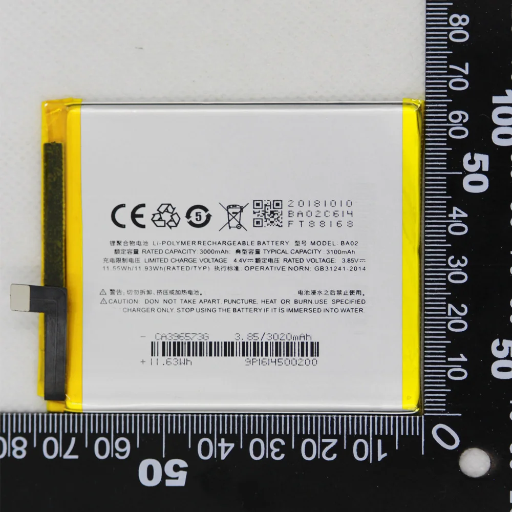 

3100mAh Smartphone battery ForMeizu BA02 phone Replacement Batteries With Repair Tools