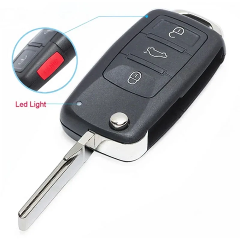 DIYKEY per Audi A8 S8 2003 2004 2005 2006 2007 2008 2009 telecomando portachiavi 4E0837220B/J/L/D/M/E/N ID46 Chip 315MHz / 433MHz chiedere