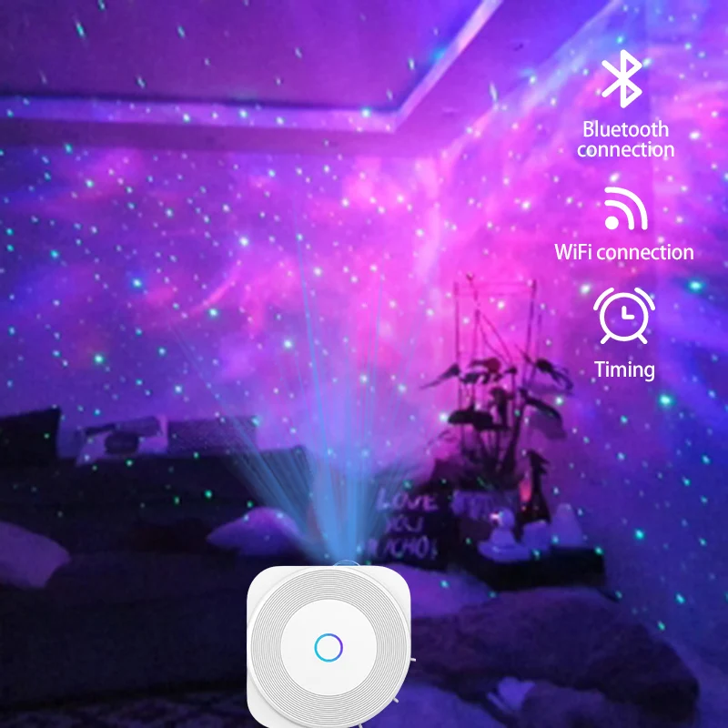 New upgraded Smart Star Projecter Wireless Tuya APP Control With Music Rhythm Sycn Nebula Projector Voice Control Via Alexa