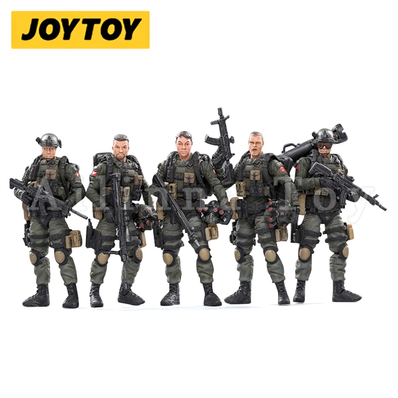 

JOYTOY 1/18 3.75inches Action Figure (5PCS/SET) PLA Army Anti-Terrorism Unit Anime Collection Model Toy For Gift Free Shipping