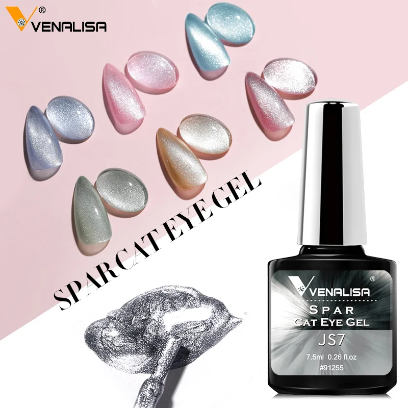 7 stücke * 7,5 ml VENALISA Spar Cat Eye Magnetische Chameleon Gelee Farbe Gel 9D Hybrid Lacke Gel Nagellack set Für Maniküre