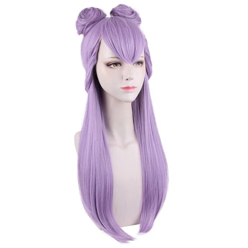 HAIRJOY LOL Arcane KDA Evelynn Đêm Giao Thừa Cosplay Bộ Tóc Giả Dài Thẳng Tím Tóc Tổng Hợp Anime Tóc Giả