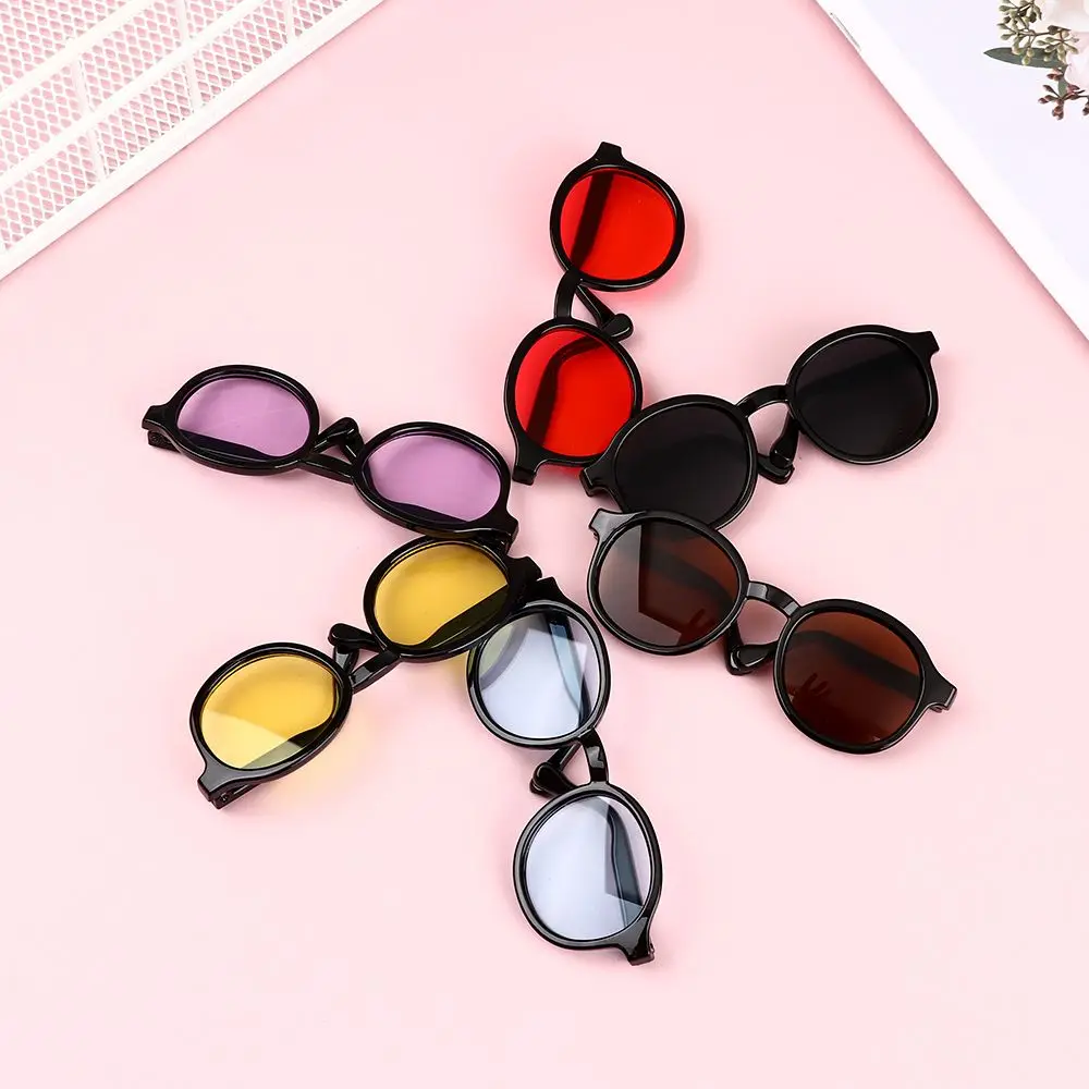 

For Blythe Miniature Round Frame Doll Glasses Clear Lens Eyeglasses Toys Eyewear Doll Sunglasses