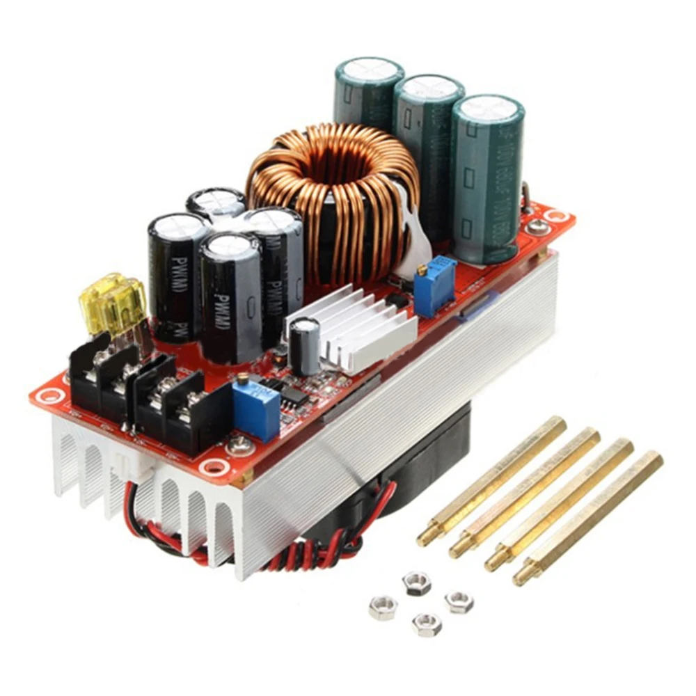 1800W 40A CC CV Boost Converter DC-DC Step Up Power Supply Adjustable Module DC 10V-60V to 12V-90V DIY kit Electric Unit Module