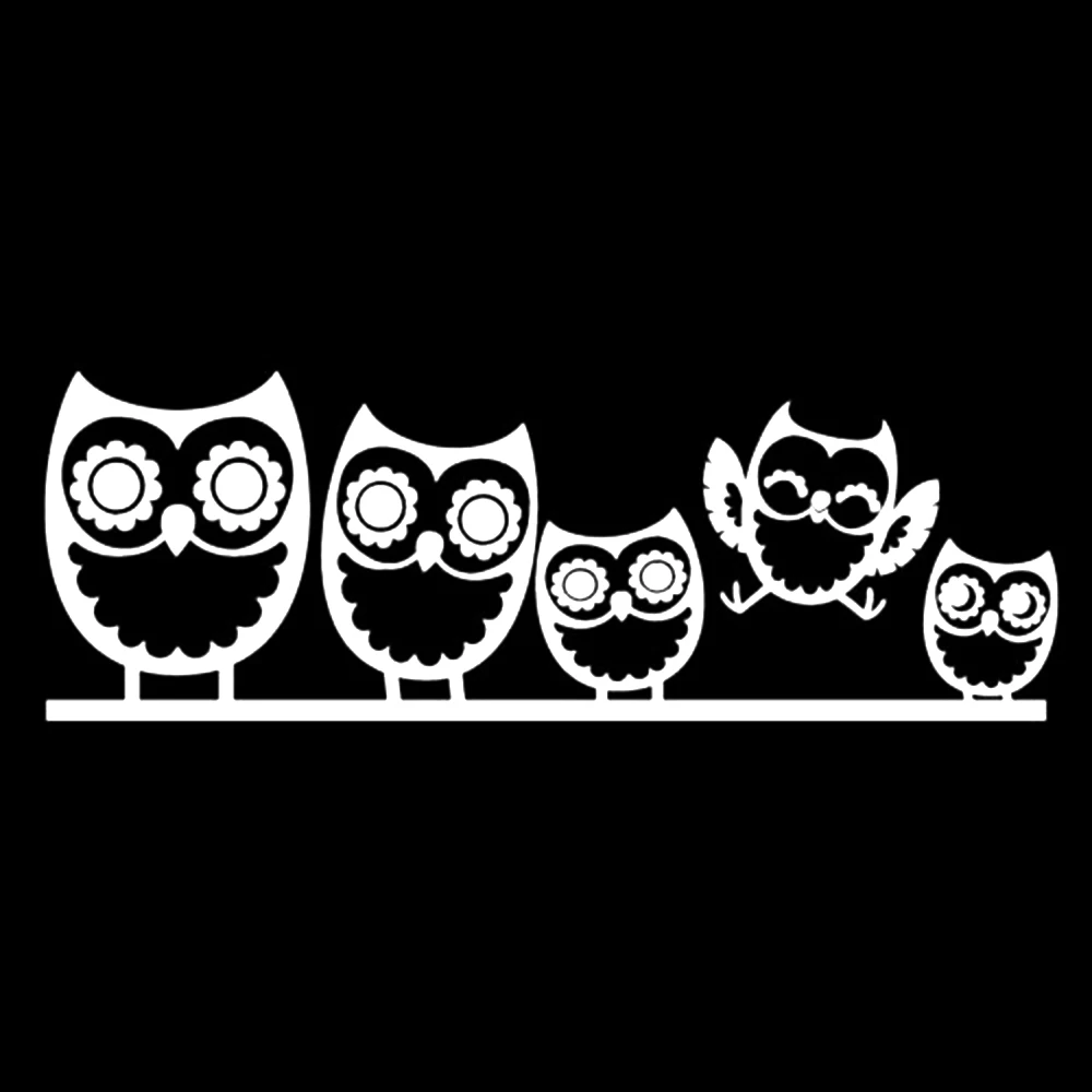 16*5.5cm DIe Cut Vinyl Decal Owl Family Cute Cartoon Car Sticker Cute And Interesting Fashion Sticker Decals