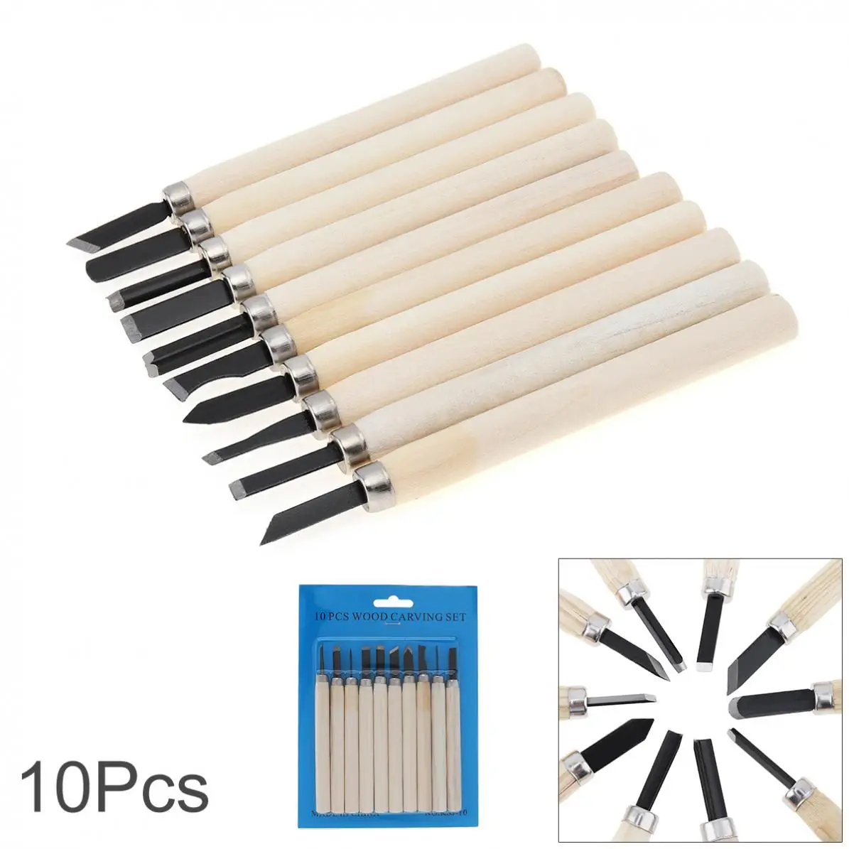 6/10/12pcs Professional Wood Carving Chisel Cutting Hand Tool Set for  Carving Woodworkers Gouges DIY Tools