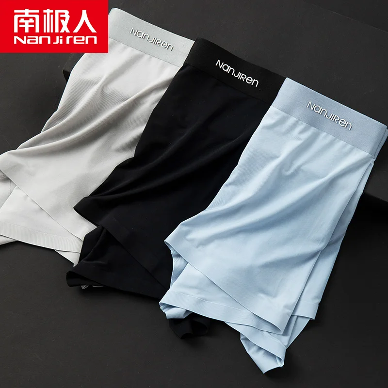 

Nanjiren Men Underwear Boxers Breathable Man Boxer Solid Gay Sexy Underpants Men Comfortable Brand Shorts Underwear Pants pack3H