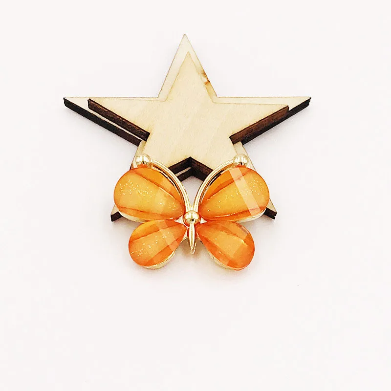 10 Stück/Los 2,2*2,8CM Harz-Legierung Flache Schmetterlingsknöpfe für DIY-Kleidungsapplikationen, Metall-Hochzeitsverzierung, Schmuck und Bastelarbeiten – Detail 6