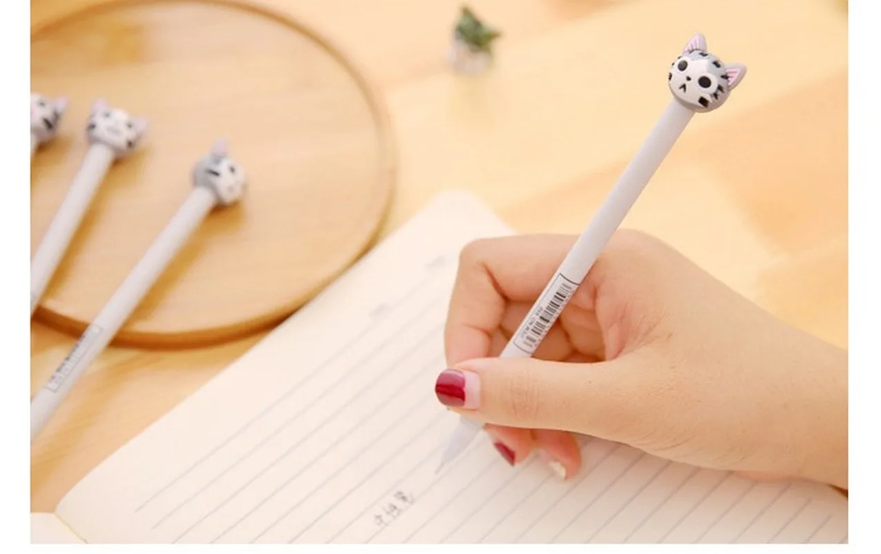 36 pcs cute cat neutral signature pen 0.5 mm student stationery kawaii stationary  korean school supplies