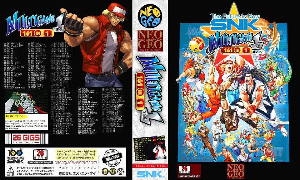 NEW AES 161 in 1 Version 2.1 Game Cartridge and ShockBox for SNK