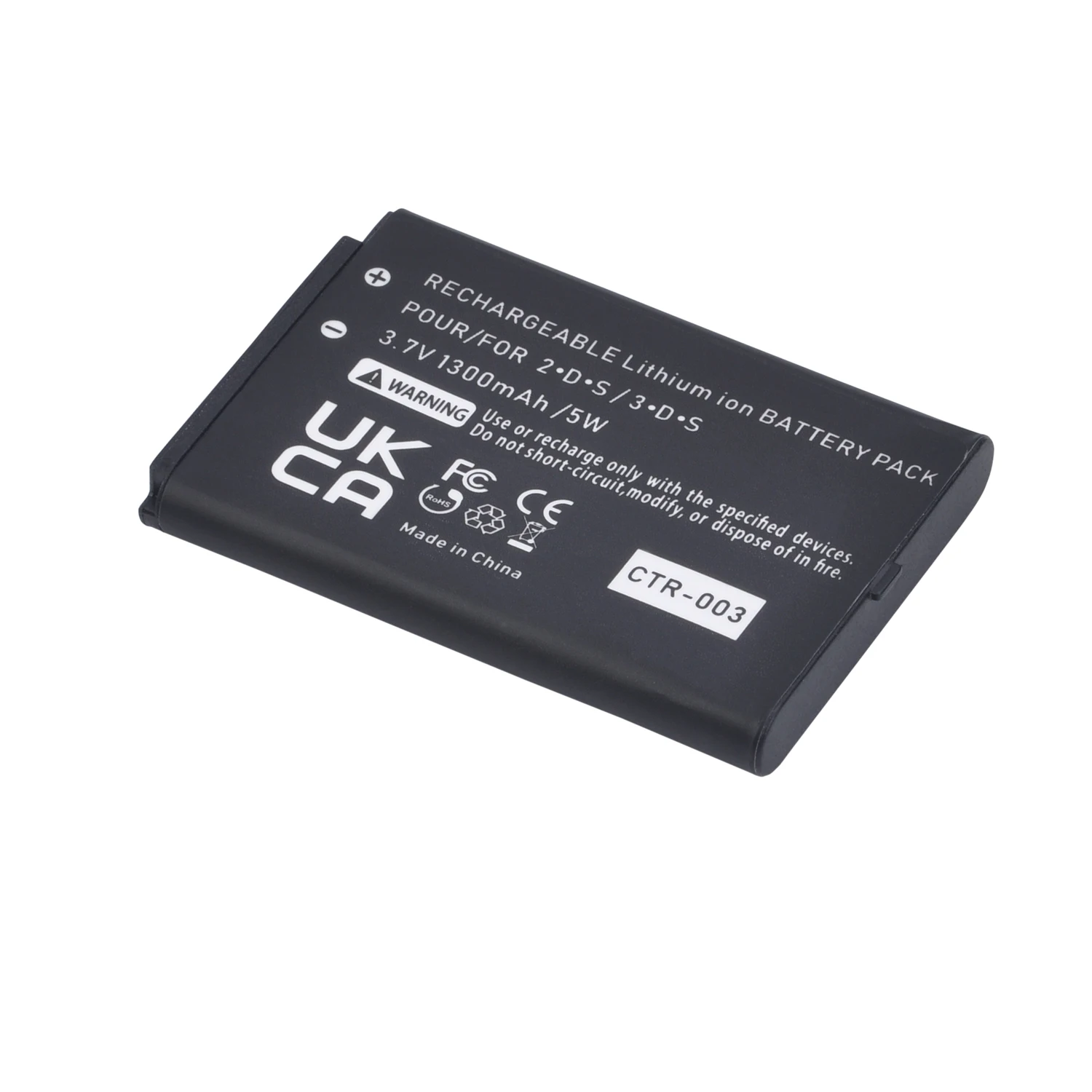 2Pcs 1300mAh Battery for Nintendo 3DS 2DS (Not compatiable with 3DS XL)