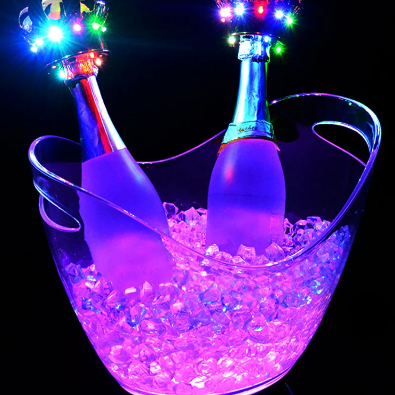 Ice bucket bar creative luminous ice bucket red wine champagne bucket drip proof cocktail luminous wine bucket red wine