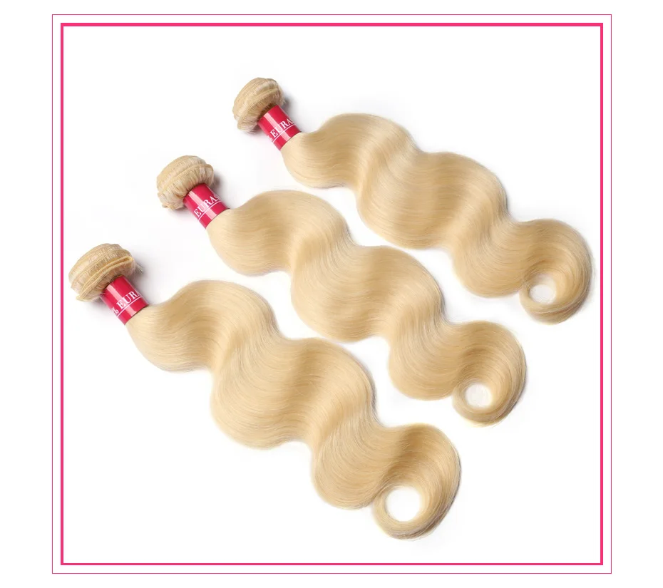 Alimon ica Bündel 613 Honig blond Remy brasilia nischen Körper Welle Haar weben Schuss Remy Menschenhaar Bündel 8-40 Zoll lang – Detail 10