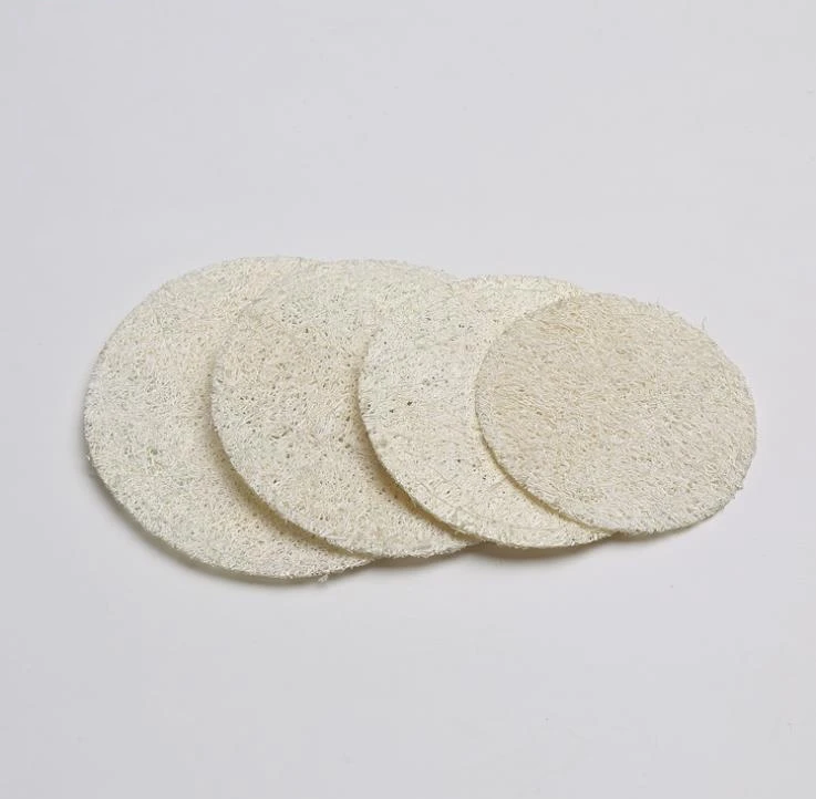 5.5cm/6cm/7cm/8cm Roud Natural Loofah Pad Face Makeup Remove Exfoliating and Dead Skin Bath Shower Loofah SN3829