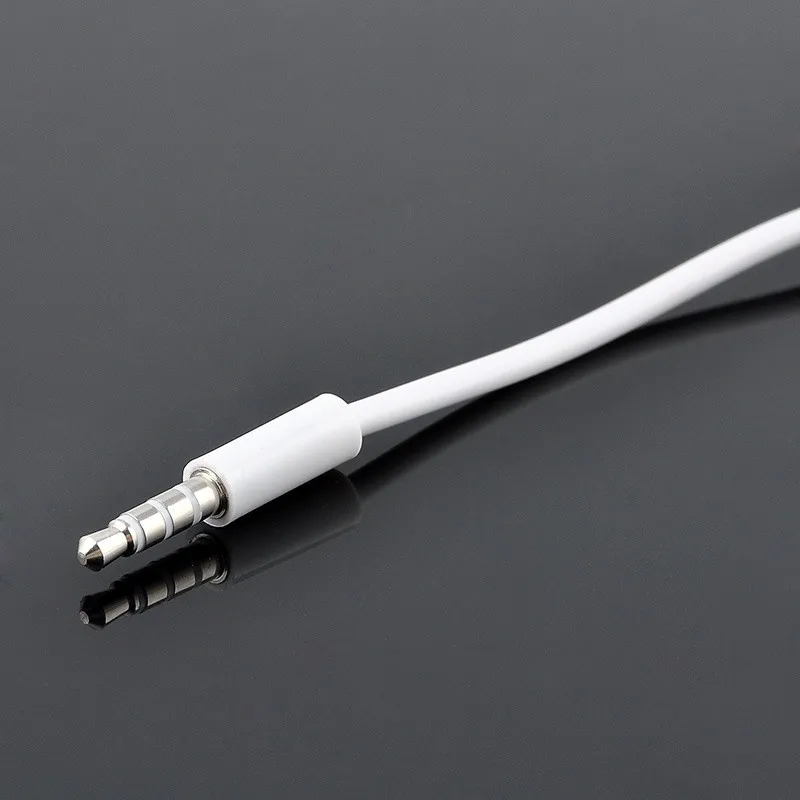 Conector de Audio auxiliar macho de 3,5mm a USB 2,0 hembra, Cable de extensión blanco, Cable convertidor de 15cm
