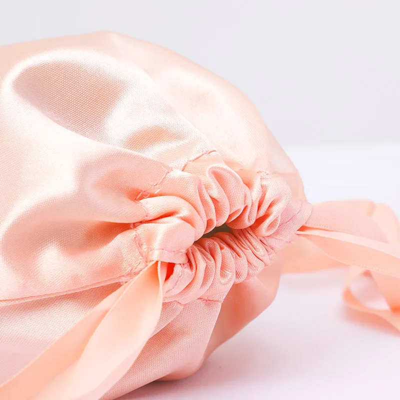 Drawstring Ballet Pointe Shoes Bags Satin Dance Slippers Bags Pink Accessory for Girls Women