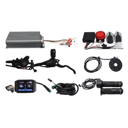 Ebike Conversion Kits 48V 60V 72V 100A 3000-5000W  Regenerative Programmable Controller DIY Kit with Alarm+750C +PAS+Brakes