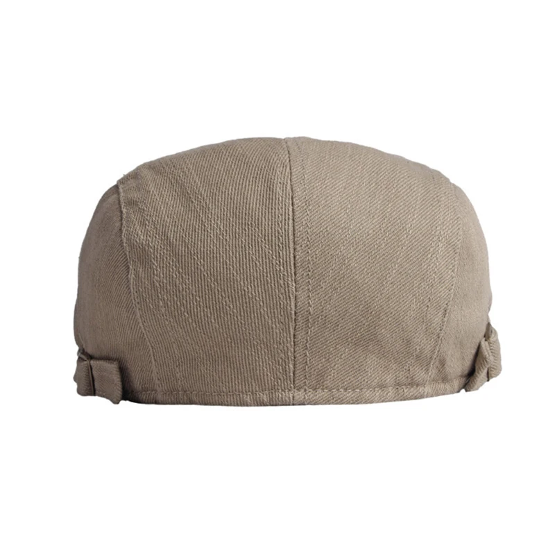 Chapeau béret en coton pour hommes et femmes, casquette à chevrons plates, en noir et gris uni, chapeau en lierre de soleil pour l\'extérieur, rétro,