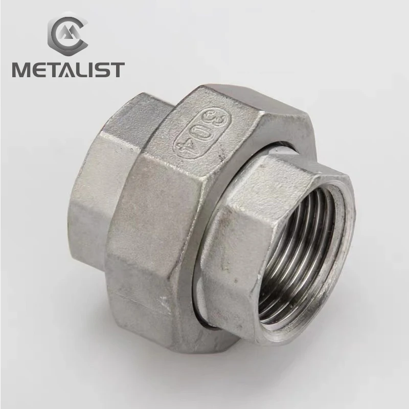 

METALIST BSPT 1/2" DN15 Thread Stainless Steel SS304 Sanitary Malleable Female Straight Union Coulping Pipe Fittings