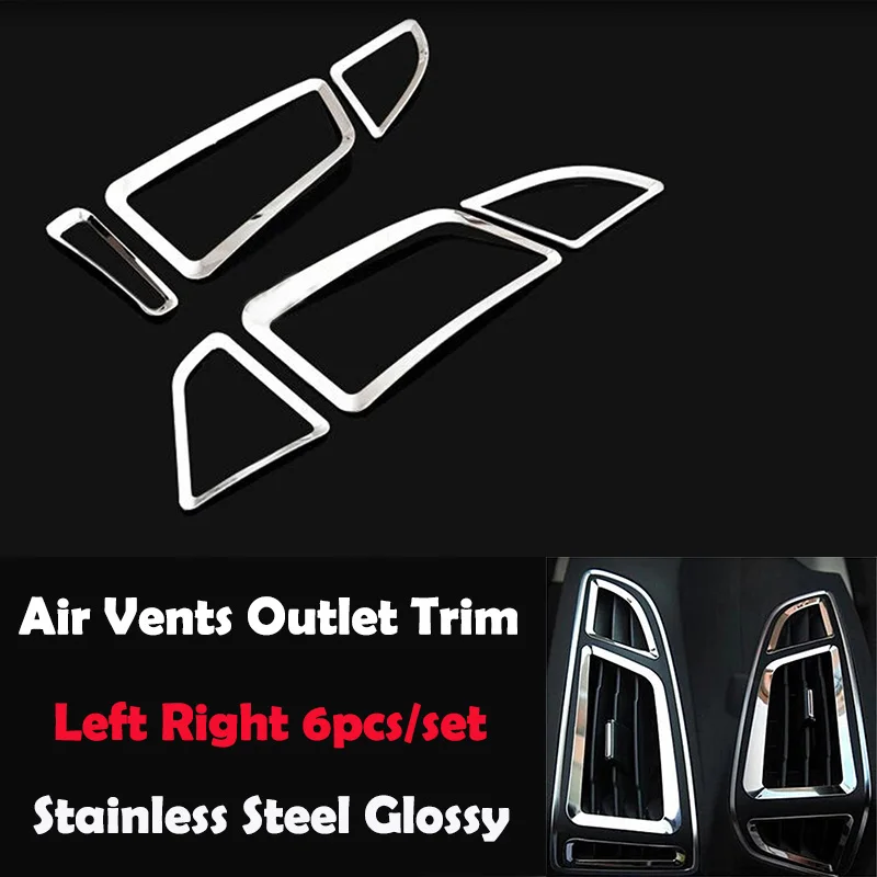 

Brand new! 2013 hot!for Ford focus 3 trim accessories stainless steel interior outlet decoration 6pcs/lot for Ford focus 3