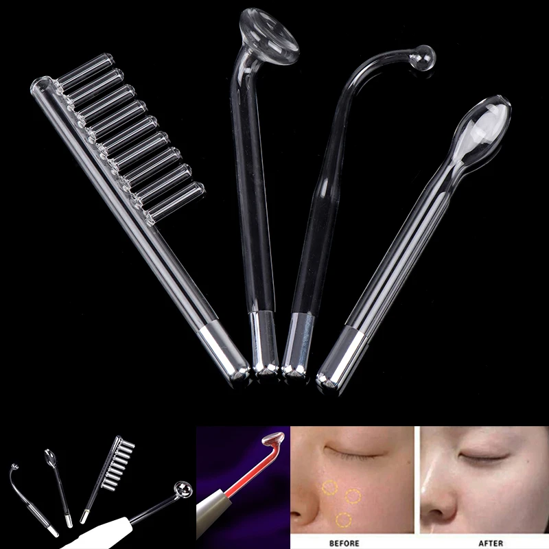 4Styles High Frequency Facial Machine Electrode Wand Electrotherapy Glass Tube Acne Spot Wrinkles Remover Beauty Therapy Puffy