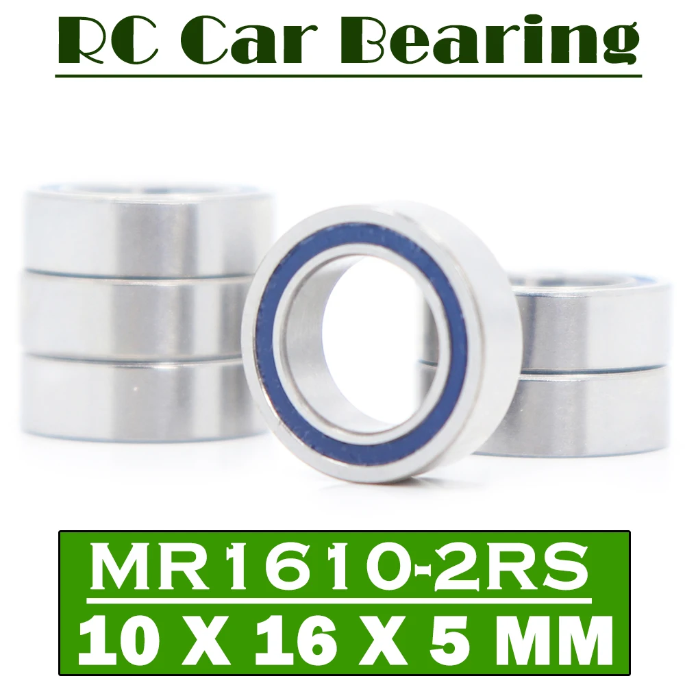 MR1610 W5 2RS Bearings Blue Sealed 10*16*5 mm ( 6 PCS ) MR1610-W5 RS Ball Bearing 6700-16-5 Parts For Hobby RC Car Truck