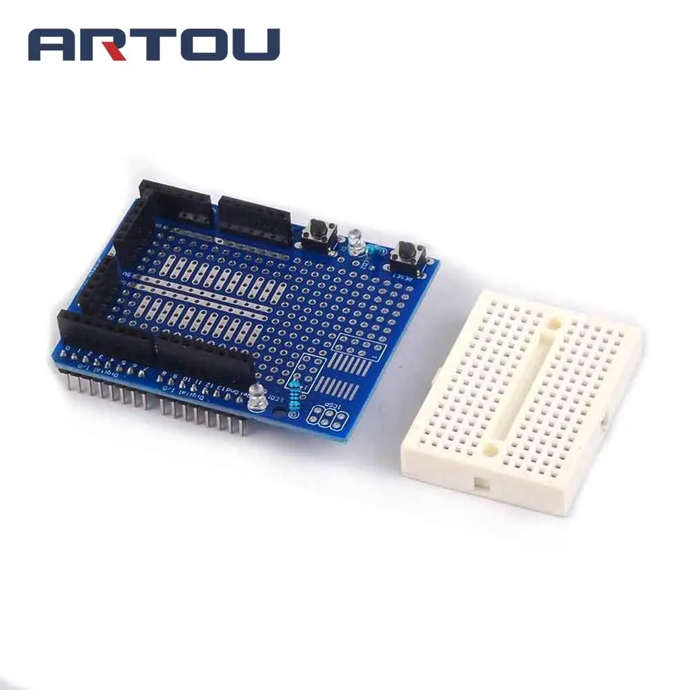 5pcs Smart Electronics UNO Proto Shield prototype expansion board with SYB-170 mini breadboard based For UNO ProtoShield DIY