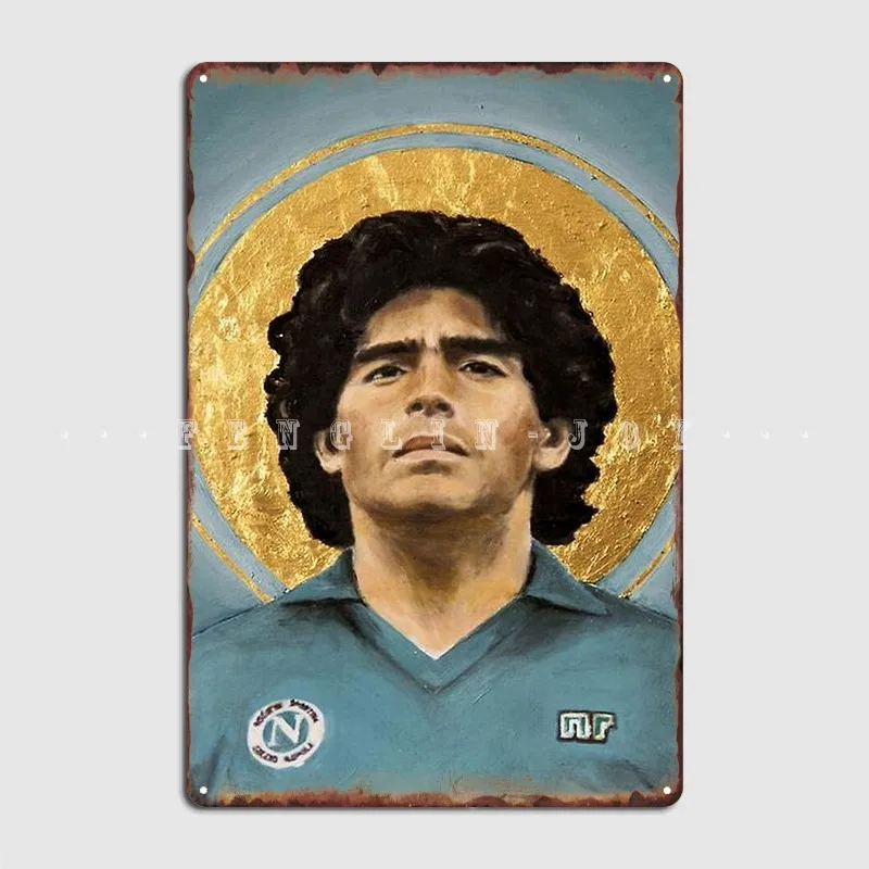 Maradona Metal Sign Club Cave Pub personalizza Wall Decor Tin Sign Poster