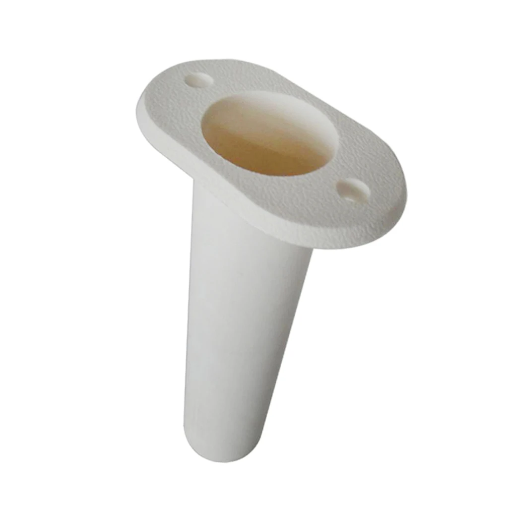 Marine Kayak Canoe Boat Plastic Nylon White Fishing Rod Holder 90°