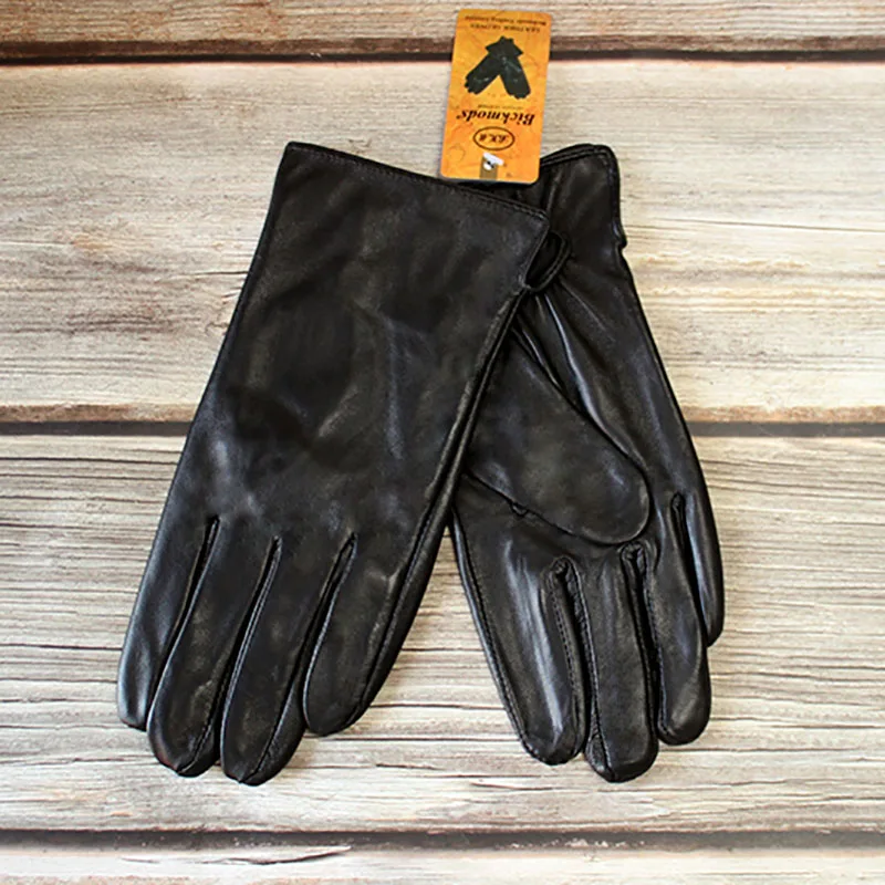 Summer Driving Thin Sheepskin Gloves Men\'s Single Leather Unlined Rayon Lining Spring Autumn Outdoor Motorcycle Riding Points