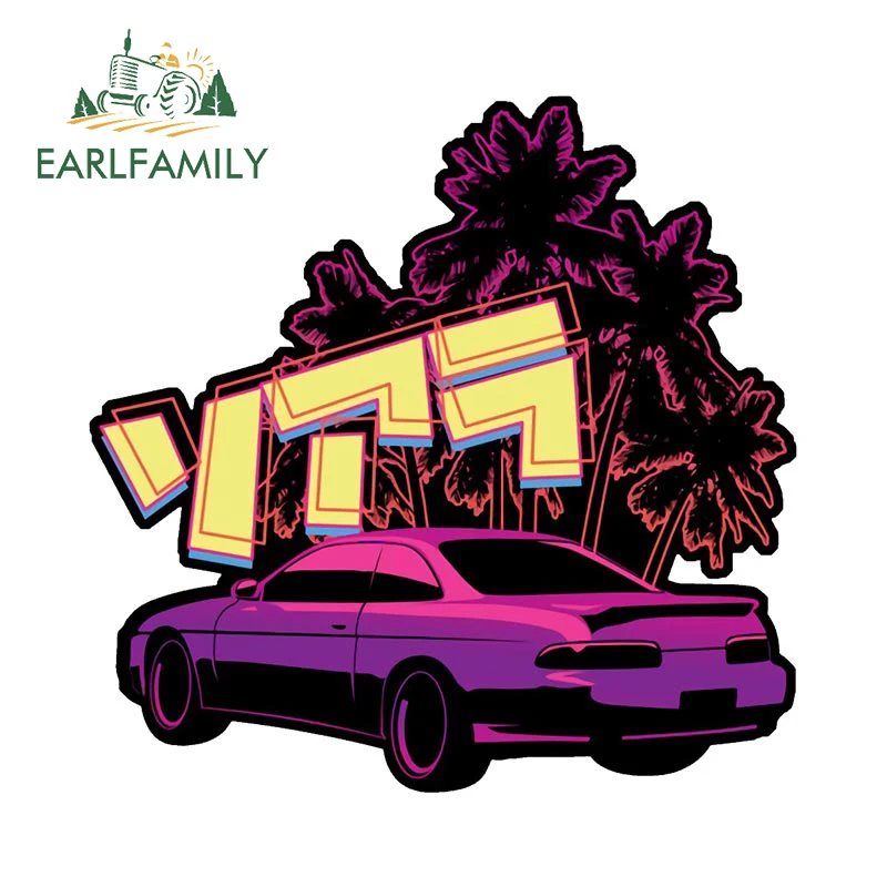EARLFAMILY 13cm x 12.8cm Retro Soarer Sunset Sticker Car Window Trunk Decal JDM Laptop Luggage Decor Vinyl Funny Car Stickers