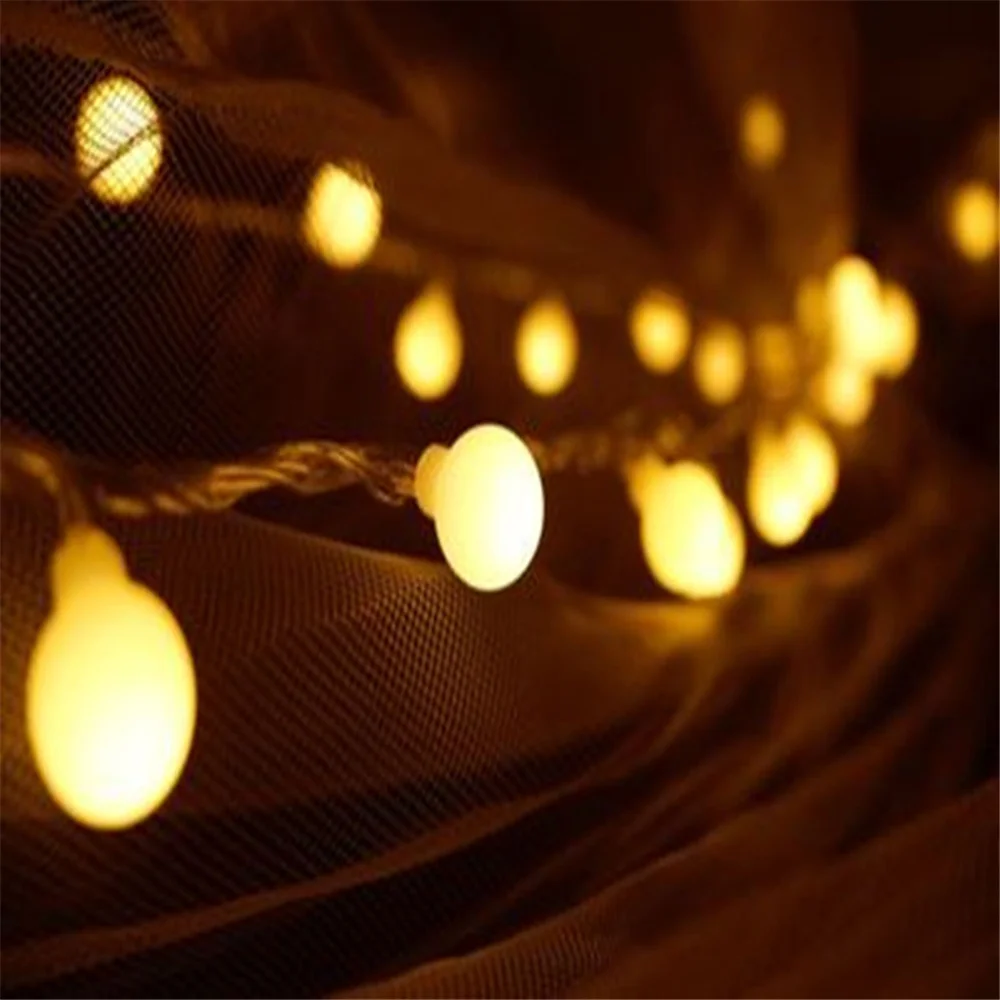 3M 20 LED String Lights With Ball AA Battery Waterproof Wedding Holiday Festival Christmas Tree Patio Outdoor Decoration Lights