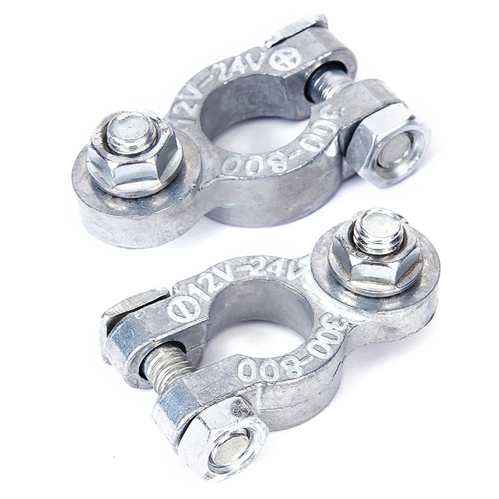 2 PCs Battery terminals, zinc terminals for battery, battery terminals with fastener +/-