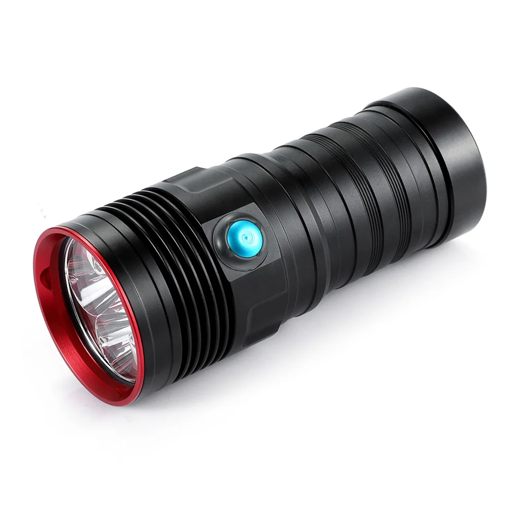写真撮影用の水中懐中電灯,5ダイオード,200mダイビングライト,魚用の懐中電灯ハンドル