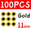 100 piezas de 11 mm doradas