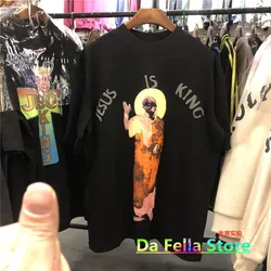 男性と女性のための3DロゴプリントTシャツ,JesusポートレートTシャツ,カニエウェストトップ,音楽アルバム,半袖Tシャツ2021