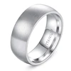 Tigrade 4/6/8mm Brushed Simple Silver/Black Color Titanium Ring Men Minimalist Wedding Band Engagement Rings Women Male Jewelry