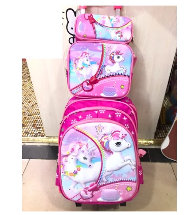 School Rolling backpack bag with wheels School wheeled backpack bag set Children student school Trolley backpack Bag for girls