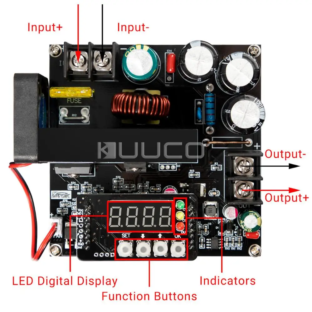 DROK DC Boost Power Supply Module 900W DC8~60V to 10~120V 15A NC Adjustable Voltage Regulator DC12V 24V Step-up Converter