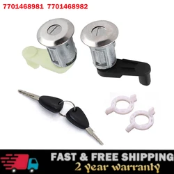 Left+Right Car Door Lock Barrel Cylinder with 2 Key for Renault Megane Scenic Clio Master OE 7701468981 7701468982