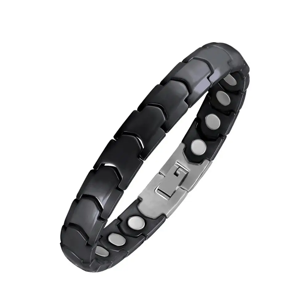 Moocare White Ceramic Magnetic Therapy Bracelet Bio Elements Energy Germanium Bracelets Charms Bangles For Women Men