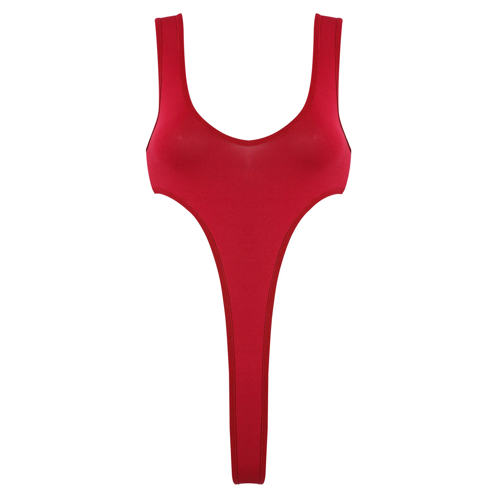 Sexy Womens See Through High Cut Thong Leotard Bodysuit One Piece Deep V Neck Monokini Swimwear Brazilian Swimsuit Bathing Suit