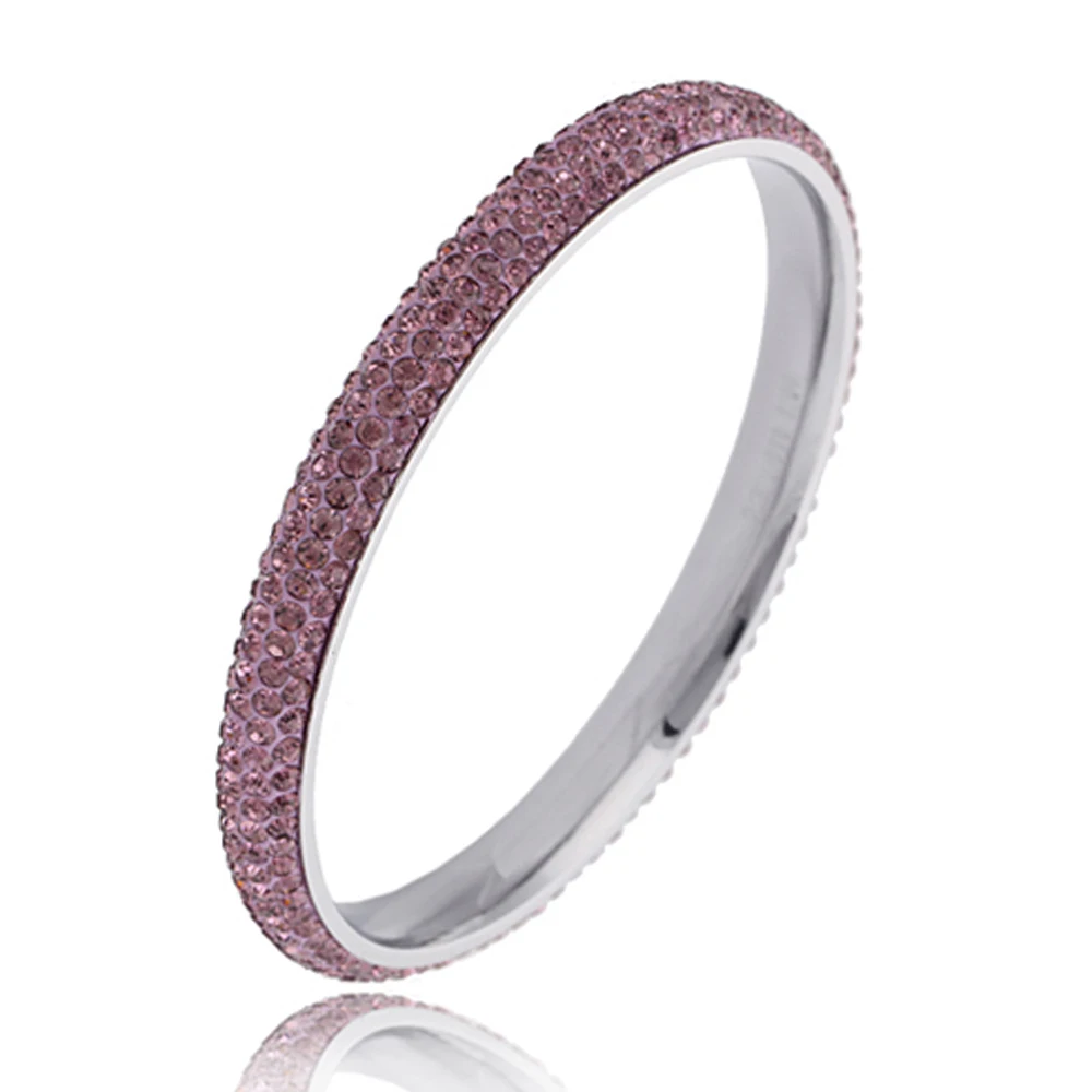 Fashion Crystal Jewelry Stainless Steel bracelets bangles For Women