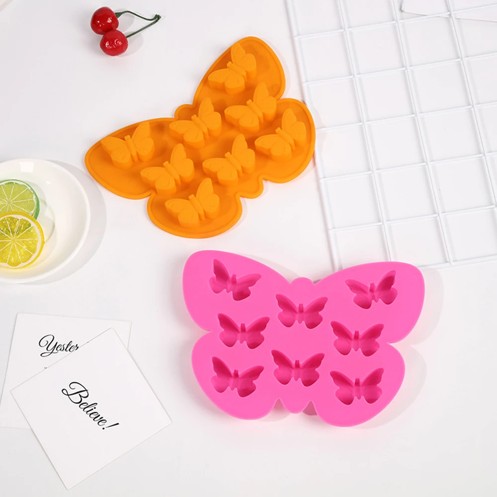 Butterfly Cake Mold Silicone Baking Mold Non-stick Butterfly Shaped Ice Cube Trays For Cake Chocolate Muffin Candy Soap Pudding