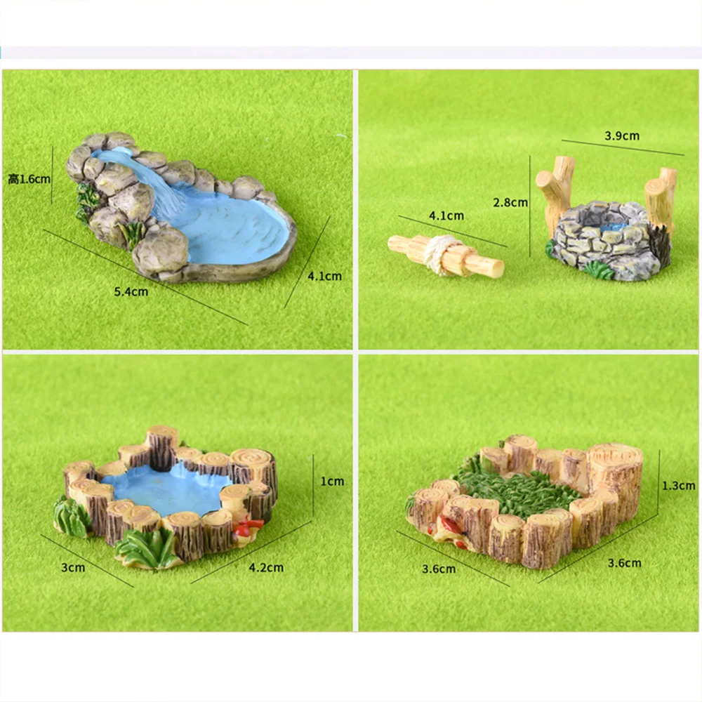 1 Stuk Hars Beeldje Tuin Landschap Decoratieve Ambachtelijke Ornament Miniatuur Accessoires Voor Micro Landschap Model Gebouw Diorama